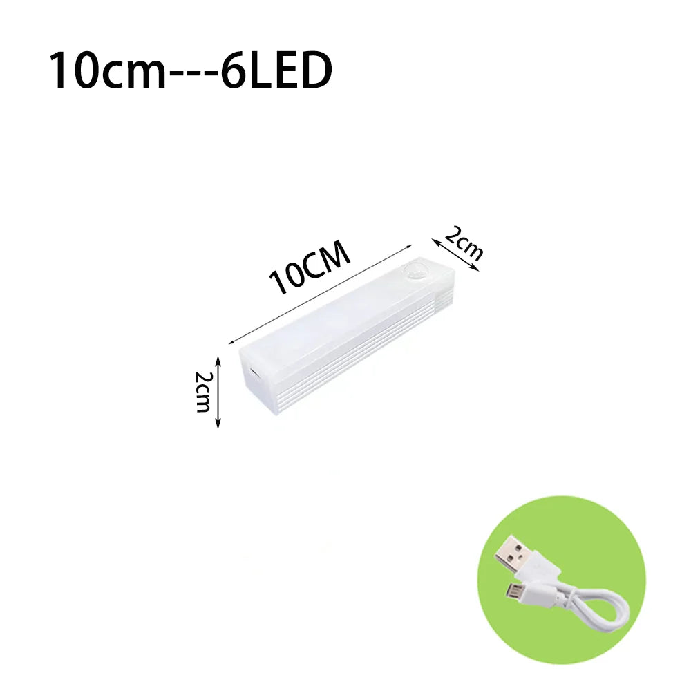 Bewegungs‑Sensor‑LED‑Leuchte – Kabellos, Aufladbar über USB‑C, für Schrank, Küche & Treppe
