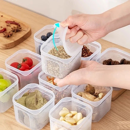 6‑Fächer Kühlschrank‑Box – Frische‑ und Ordnungsbox für Obst, Gemüse & Gewürze