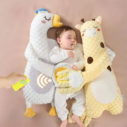 Elektrische Beruhigungs‑Kuschelpuppe – Nachahmendes Klopfen, Fernbedienung, für Neugeborene & Babys