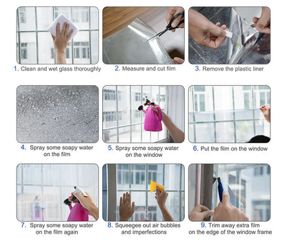 Einseitig blickdichte Sonnenschutz‑Folie für Fenster – Sichtschutz, UV‑Schutz & Wärmeschutz für Haus & Büro