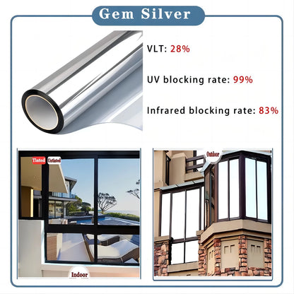 Einseitig blickdichte Sonnenschutz‑Folie für Fenster – Sichtschutz, UV‑Schutz & Wärmeschutz für Haus & Büro