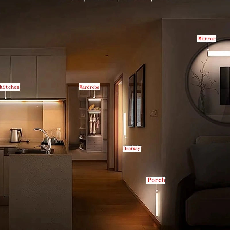Bewegungs‑Sensor‑LED‑Leuchte – Kabellos, Aufladbar über USB‑C, für Schrank, Küche & Treppe
