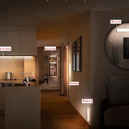 Bewegungs‑Sensor‑LED‑Leuchte – Kabellos, Aufladbar über USB‑C, für Schrank, Küche & Treppe