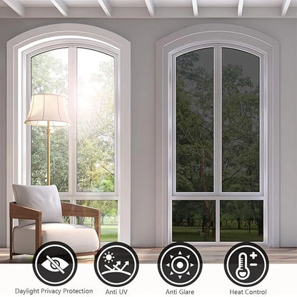 Einseitig blickdichte Sonnenschutz‑Folie für Fenster – Sichtschutz, UV‑Schutz & Wärmeschutz für Haus & Büro