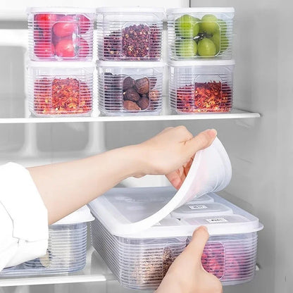 6‑Fächer Kühlschrank‑Box – Frische‑ und Ordnungsbox für Obst, Gemüse & Gewürze