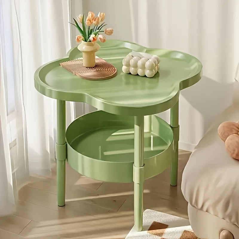 Blumen‑Form Beistelltisch – modern & praktisch mit Ablage
