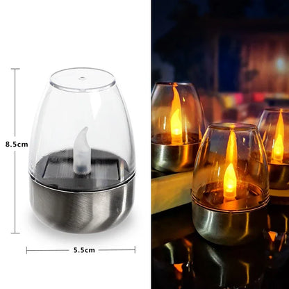 Solar‑LED‑Kerzen – Flammenfrei, Wasserdicht, Aufladbar, für Garten, Hochzeit & Feier