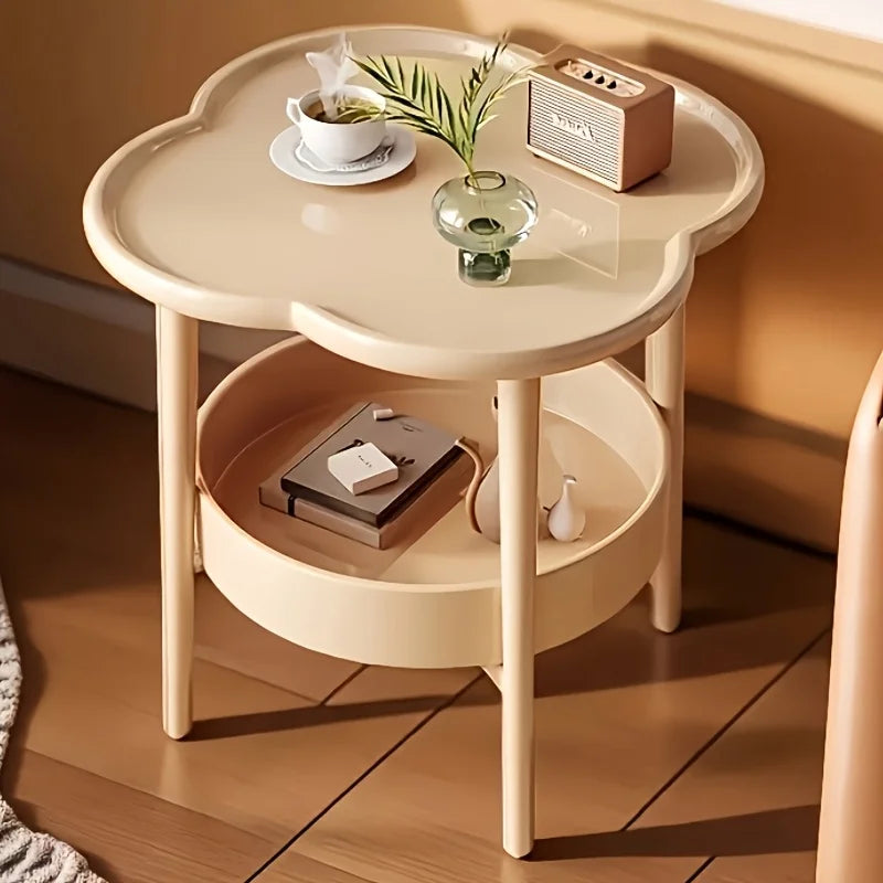 Blumen‑Form Beistelltisch – modern & praktisch mit Ablage