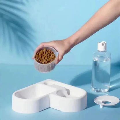 2‑in‑1 Futter‑ & Trinknapf für Haustiere – Automatischer Wassernachfüller, für Katzen & Hunde