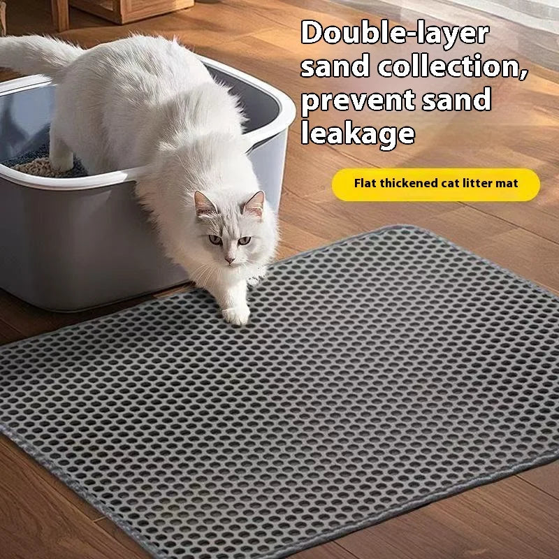 Doppellagige Katzenstreu‑Matte – fängt Streu zuverlässig auf, schützt den Boden