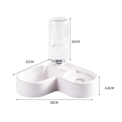 2‑in‑1 Futter‑ & Trinknapf für Haustiere – Automatischer Wassernachfüller, für Katzen & Hunde