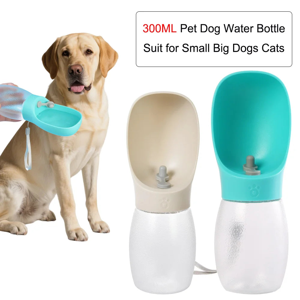 Tragbare Haustier‑Trinkflasche – unterwegs immer frisches Wasser für Hund & Katze