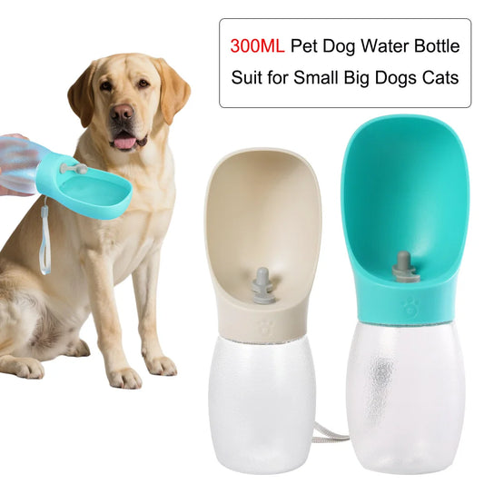 Tragbare Haustier‑Trinkflasche – unterwegs immer frisches Wasser für Hund & Katze