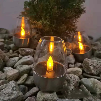 Solar‑LED‑Kerzen – Flammenfrei, Wasserdicht, Aufladbar, für Garten, Hochzeit & Feier