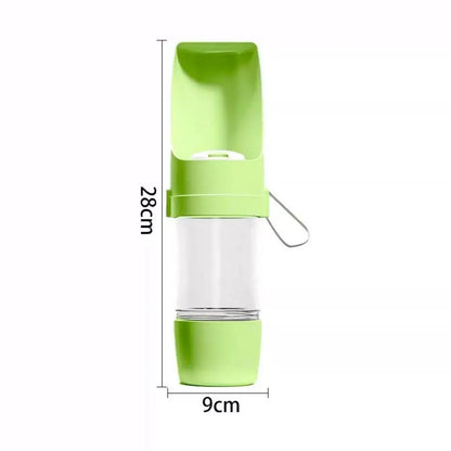 2‑in‑1 Reise‑Trinkflasche mit Futterfach – Wasser + Futter für unterwegs