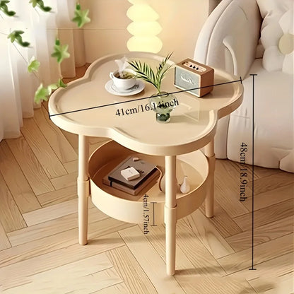 Blumen‑Form Beistelltisch – modern & praktisch mit Ablage