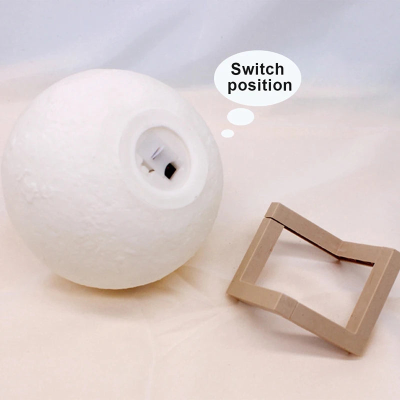 3D‑Mondlampe – LED‑Nachtlicht mit Ständer, Farbwechsel & Akku – für Schlafzimmer, Kinder & Geschenkidee