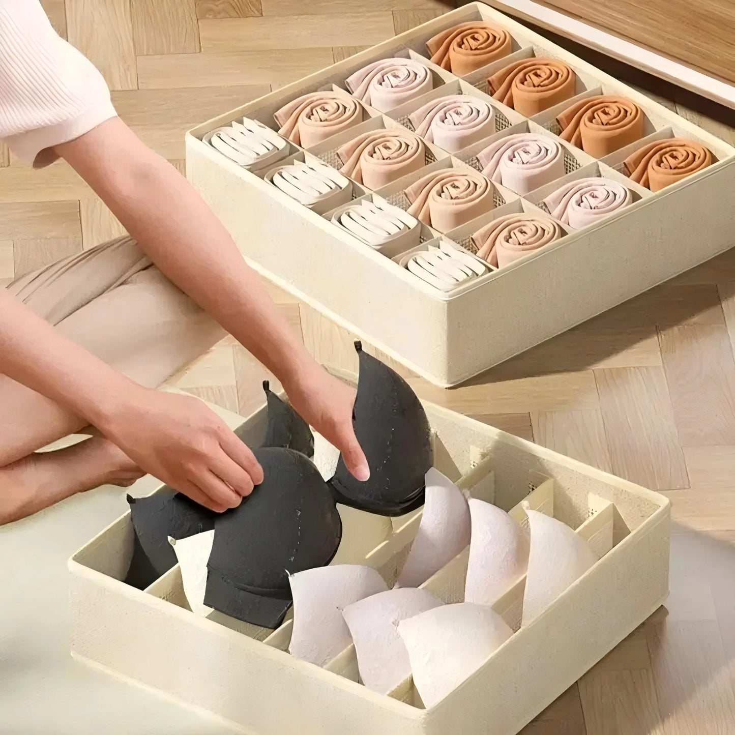 Schrank‑Unterteiler für Unterwäsche, Socken & Kleinigkeiten – platzsparend & flexibel