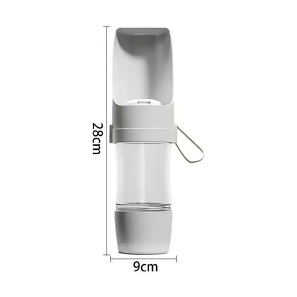 2‑in‑1 Reise‑Trinkflasche mit Futterfach – Wasser + Futter für unterwegs